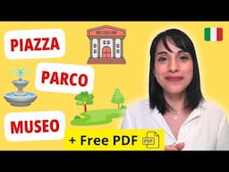 🔥 Boost your Italian Vocabulary | PLACES IN TOWN | Everyday Italian Words