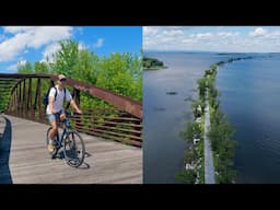 Biking the Island Line Rail Trail in Burlington, Vermont - 28 Miles