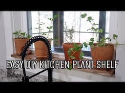 Spring Homemaking | Aldi haul, DIY plant shelf for kitchen herbs | simple joy filled living