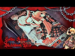 Decorating a New Sketchbook Cover! | 2000s Gothic Anime Style