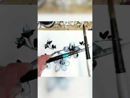 How to Paint Flowers with System3 Acrylic Ink #shorts #acrylicink #inktober #inkpainting #painting