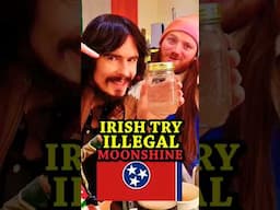 Irish People Try 'Illegal' TENNESSEE MOONSHINE ((92%)) @LeatherJacketGuy #Shorts