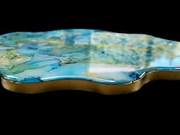 #2076 Resin Alcohol Ink Tray With Gorgeous Domed Top Coat