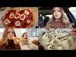 COZY VLOG 🍂 target shop with me & fall haul, baking spooky treats & homemade pizza, day in the life