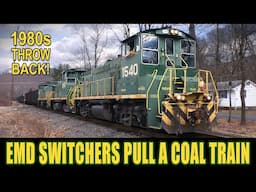 1980s Throwback! Reading & Northern Switchers Pull a Coal Train - Yard Job Shifting & Kicking Cars