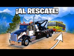 ¡GRUA RESCATA BUS EN EL ESPINAZO DEL DIABLO! | American Truck Simulator