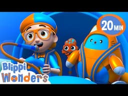 Under the Sea 🪼| Blippi Learns Something New | Learning Videos for Kids 🔵🟠