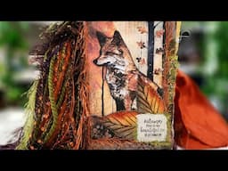 Fall Fox Fairy Junk Journal Flip Through Autumn Chunky Grungy Nature Colorful