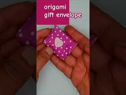 Origami Gift Envelope #origami #diy #papercraft #origamigift