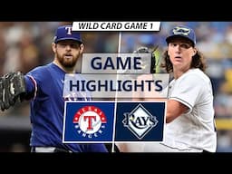 Texas Rangers vs. Tampa Bay Rays Highlights | Wild Card Game 1