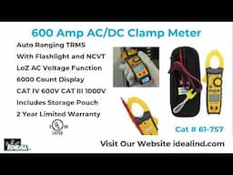 IDEAL 61-757 600A AC/DC TightSight Clamp Meter