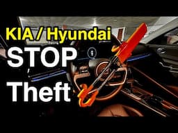 KIA & Hyundai theft SOLUTION, the steering wheel lock