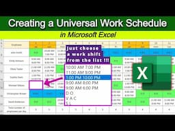 Create Your Perfect Work Schedule in Excel