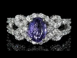 UNHEATED Purple Fancy Sapphire Diamond Ring GIA CERTIFIED 14k White Gold 2.27 tcw Natural Estate GEM