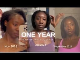 My one year hair growth journey| natural hair products, healthy hair care tips