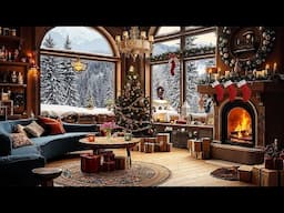 Coffee Shop Vibes with Fireplace Sounds – Smooth Jazz Music for Relaxing, Studying, and Working