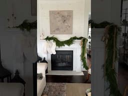 Try this HACK for hanging Christmas garland and decor. #christmas #holidaydiy