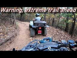 Trail from hell, Shouldn't have taken! Ozark forest. Honda Yamaha Polaris Can-am