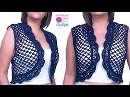 Bolero tejido a crochet -🎵 Modelo “Sabor a mi" 🎵- TUTORIAL PASO A PASO