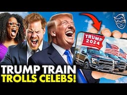 'Trump Train' TROLLS Meghan Markle, Prince Harry And Oprah, Libs RAGE At Caravan of MAGA Flags 🤣