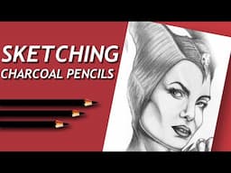 Drawing Portrait of Maleficent Quick Sketch (Time Lapse) #shorts