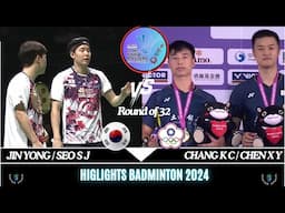 JIN Yong/SEO S J (KOR) vs CHANG K C/CHEN X Y (TPE)[MD]R32 | LI-NING China Masters 2024 Badminton