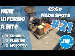 New Inferno A Site - 3 Strats + 11 Smokes, 2 Flashes & 2 Molotovs Top - CS:GO Nade Spots Infernew