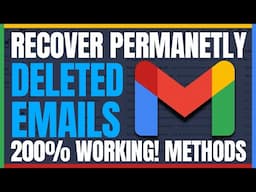 How to recover permanently deleted emails from GMAIL 2024 | Latest Methods to recover deleted emails