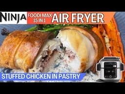 STUFFED CHICKEN IN PASTRY *AIR FRYER* Prosciutto, Basil & Sun-Dried Tomatoes | NINJA FOODI Recipe