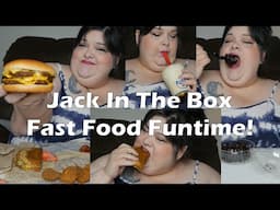 Jack In The Box Fast Food Funtime Triple Bonus Jack Smash Burger and Sides Mukbang