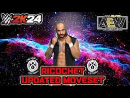 WWE 2K24 Ricochet AEW Updated Moveset + Superstar Settings