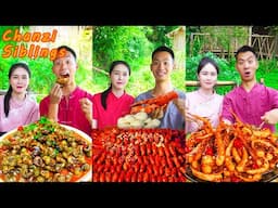 Spicy Crayfish!Best Lobster ASMR Eating Show|Village Funny Mukbang|Chinese Food Yummy Seafood Recipe