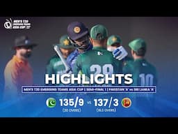 Sri Lanka 'A' vs Pakistan 'A' | Men's T20 Emerging Teams Asia Cup | Semi-Final 1