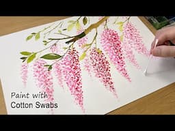 Easy Painting for Beginners / Cotton Swabs Painting Technique