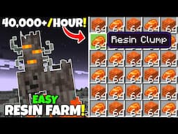 EASY CREAKING & Resin Farm In Minecraft! 40,000+ Resin/Hour! Minecraft Bedrock Edition