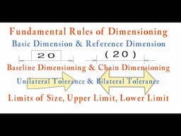 Tutorial 2: Fundamental Rules of Dimensioning, Types of Dimensions & Tolerances.