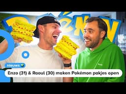 Enzo (31) & Raoul (30) maken pokémon pakjes open....