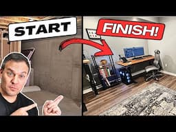 Finishing A Room In My Basement Start To Finish || FINAL REVEAL