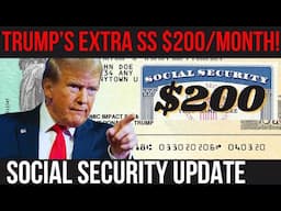 HUGE! TRUMP'S $200 MONTHLY SOCIAL SECURITY INCREASE! SSA SSI SSDI Payments | Social Security Update