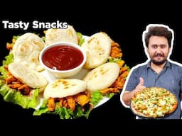 Tasty Chicken Pockets With Homemade Bread - Pizza Sandwich Recipe - Winter Special Snacks