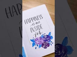 Happiness is an inside job. 😊💜 #karinmarkers #artoftheday #creativelettering