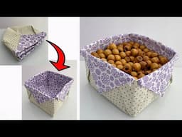 ⭐ Sewing Trick. Easiest Way to Sew a Stylish Origami Foldable Storage Box | Caixa de armazenamento