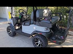 How to install bag holders Denago Nomad Electric Lithium Golf City Neighborhood Cart Atlanta GA