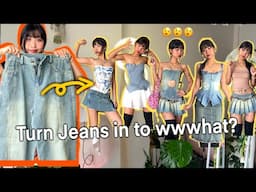 Never throw away your old Jeans again - 👖DENIM UPCYCLING ♻️ & STYLING HAUL 🤯🫨