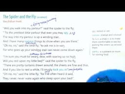 The Spider and The Fly Class 6 Engish Literature The Magic Carpet Explained inn Hindi