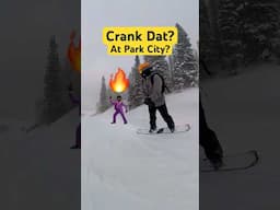 Crank Dat Soulja Boy 🔥 At Park City?? #parkcity #crankdat #snowboarding