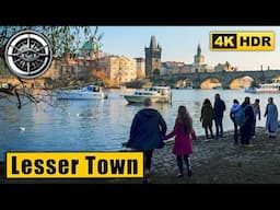 Prague Walking Tour of Lesser Town on a sunny autumn day 🇨🇿 Czech Republic 4k HDR ASMR