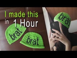 brat Beanie Crochet Tutorial for Beginners - FREE Pattern