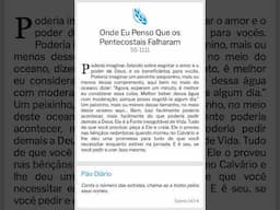 Pão Diário: Onde Eu Penso que os Pentecostais Falharam - WMB