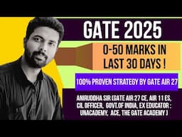 GATE 2025 Last 3 months Preparation Strategy by AIR 27 #aniruddhasir #gate2025 #civil #environment